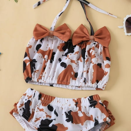Gubotare Toddler Summer Girls Bowknot Cow Printed Ruffles Two Piece Swimwear Swimsuit Bikini With Hat Bathing Suit with Short White 12-18 Months
Gubotare Toddler Summer Girls Bowknot Cow Printed Ruffles Two Piece Swimwear Swimsuit Bikini With Hat Bathing Suit with Short White 12-18 Months