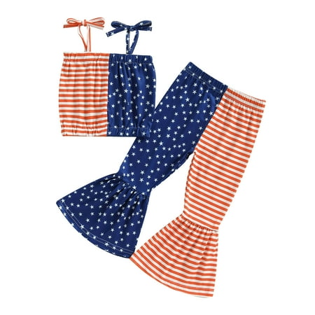 Infant Baby Girls 4th of July Outfit Camisole Crop Tops Bell Bottoms Pants Set Independence Day American Flag Clothes
Infant Baby Girls 4th of July Outfit Camisole Crop Tops Bell Bottoms Pants Set Independence Day American Flag Clothes