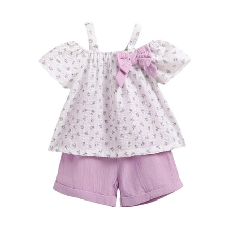 Mikrdoo Infant Baby Girls Clothes Summer OOTD Floral Straps Bow Tops Elastic Shorts 2PCS Niceapparel Outfits Purple 12-18 Months
Mikrdoo Infant Baby Girls Clothes Summer OOTD Floral Straps Bow Tops Elastic Shorts 2PCS Niceapparel Outfits Purple 12-18 Months