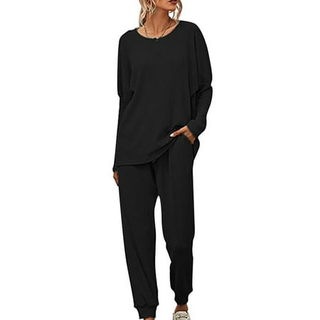Capreze Women Nightwear Elastic Waist Sleepwear Drawstring Loungwear 2 Piece Outfits Pajamas Tops And Pants Lounge Sets Black 4XL
Capreze Women Nightwear Elastic Waist Sleepwear Drawstring Loungwear 2 Piece Outfits Pajamas Tops And Pants Lounge Sets Black 4XL