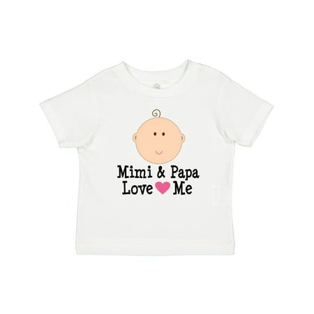 Inktastic Mimi and Papa Love Me Baby Girl Gift Baby Girl T-Shirt