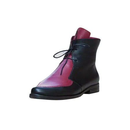 Boots Clearance Juebong Women s Winter Chunky Flat Leather Patchwork Front Iace Up Patchwork Boots
Boots Clearance Juebong Women s Winter Chunky Flat Leather Patchwork Front Iace Up Patchwork Boots