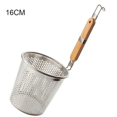 Stainless Steel Mesh Pasta Basket with Wooden Non Slip Handle & Tail Hanging Hook Lightweight Durable Kitchen tools New
Stainless Steel Mesh Pasta Basket with Wooden Non Slip Handle & Tail Hanging Hook Lightweight Durable Kitchen tools New