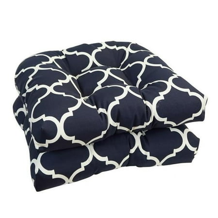 19 in. U-Shaped Outddor Dining Chair Cushions Landview Navy - Set of 2