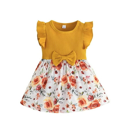 Toddler Girls Dress Summer Flying Sleeve Fashion Ruffled Ribbed Flower Prints Dress Princess Dress For 3-4 Years
Toddler Girls Dress Summer Flying Sleeve Fashion Ruffled Ribbed Flower Prints Dress Princess Dress For 3-4 Years