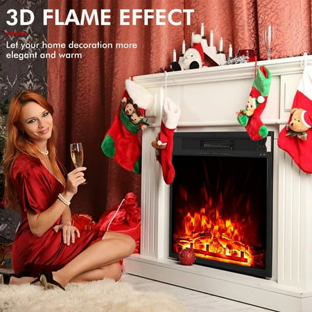MIARHB Electric Fireplace Stove Freestanding Fireplace Heater 23 Inch 1500W