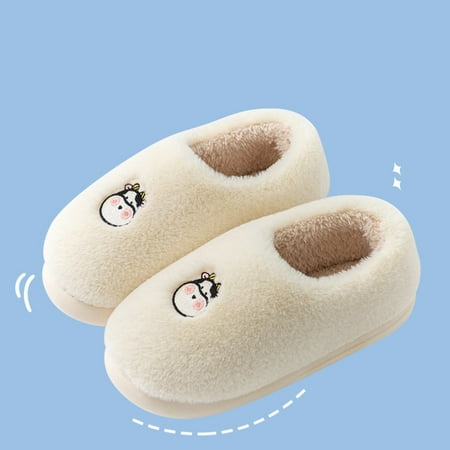 Women Slippers Autumn And Winter Fashion Cute Cartoon Animal Cow Rabbit Comfort Warm Slip On Beige 6
Women Slippers Autumn And Winter Fashion Cute Cartoon Animal Cow Rabbit Comfort Warm Slip On Beige 6