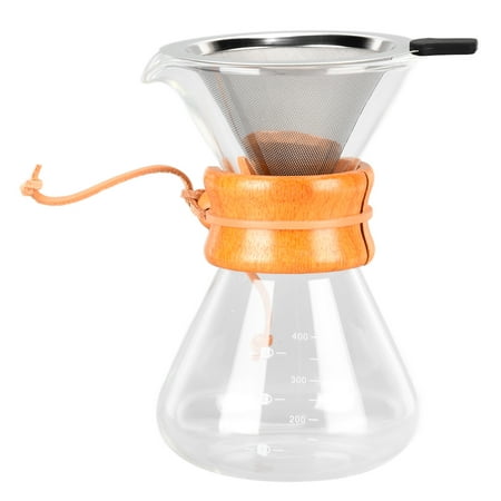 Coffee Pot Glass Coffee Kettle Pour Over Coffee Maker Simple Design and Heat Resistance with Stainless Steel Coffee Filter for Coffee Lover400ml
Coffee Pot Glass Coffee Kettle Pour Over Coffee Maker Simple Design and Heat Resistance with Stainless Steel Coffee Filter for Coffee Lover400ml