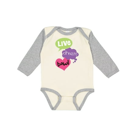Inktastic Bowling Gift Live Dream Bowl Gift Baby Girl Long Sleeve Bodysuit