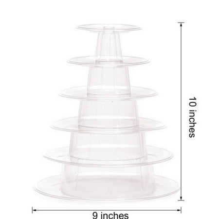 6 Tiers Round Macaroon Tower Stand Cake Display Rack For Party Wedding Birthday