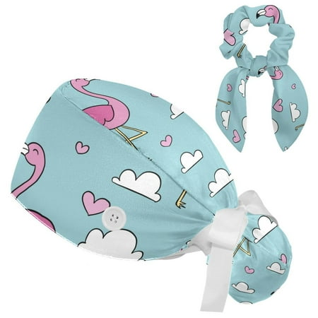 Working Cap with Buttons and Sweatband Scrub Hat Bouffant Caps with Scrunchie Flamingo Tie Back Hats
Working Cap with Buttons and Sweatband Scrub Hat Bouffant Caps with Scrunchie Flamingo Tie Back Hats