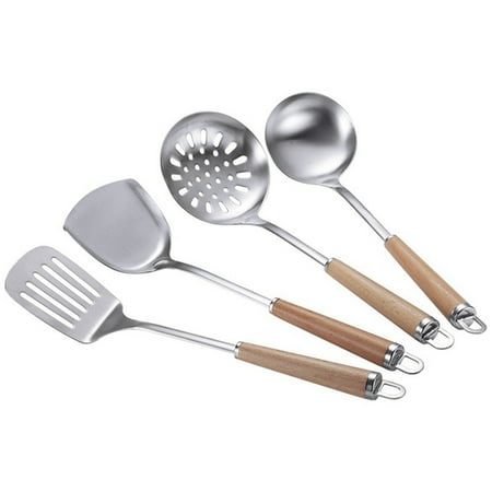 304 Stainless Steel Kitchen Utensils Set Cooking Utensils Set with Wooden Handle and Hook Skimmer Ladle Tool Set
304 Stainless Steel Kitchen Utensils Set Cooking Utensils Set with Wooden Handle and Hook Skimmer Ladle Tool Set