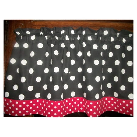 Black White Red Polka Dot mouse fabric decor treatment topper curtain Valance 42 by 13
Black White Red Polka Dot mouse fabric decor treatment topper curtain Valance 42 by 13
