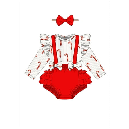 sdghg Baby Girls Christmas Romper Set Long Sleeve Crew Neck Santa Claus/Candy Cane/Plaid Bodysuit + Headband
sdghg Baby Girls Christmas Romper Set Long Sleeve Crew Neck Santa Claus/Candy Cane/Plaid Bodysuit + Headband