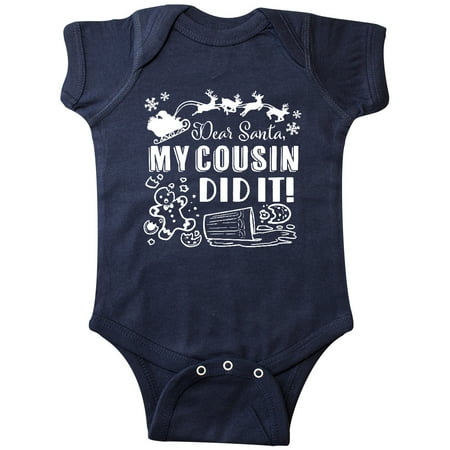 Inktastic Dear Santa My Cousin Did It Funny Christmas Gift Baby Boy or Baby Girl Bodysuit
Inktastic Dear Santa My Cousin Did It Funny Christmas Gift Baby Boy or Baby Girl Bodysuit