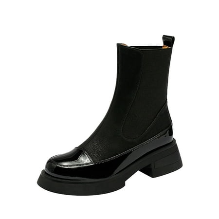 SEMIMAY Women Ankle Boots Autumn And Winter Fashion Retro British Style Comfortable Round Toe Square Heel Thick Heel Black
SEMIMAY Women Ankle Boots Autumn And Winter Fashion Retro British Style Comfortable Round Toe Square Heel Thick Heel Black