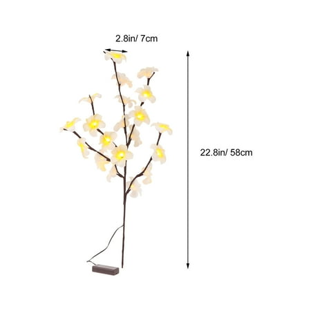 1pc Plumeria Rubra Branches LED Lamps Flower Arrangement Branch Light No Battery