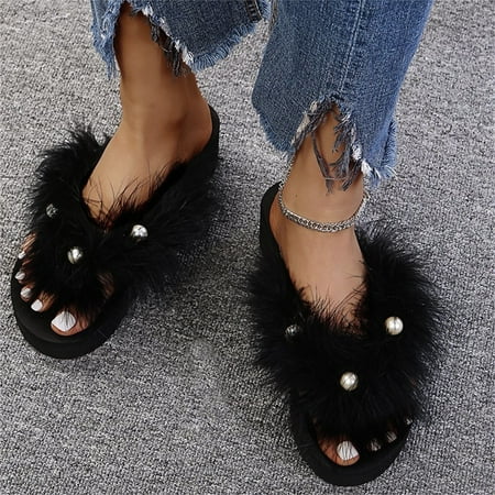 Ecqkame Women s Platform Slippers Clearance Muffin Thick Bottom Plush Slippers Female Slope Heel Beach Herringbone Sandals Flip Flops Black 37
Ecqkame Women s Platform Slippers Clearance Muffin Thick Bottom Plush Slippers Female Slope Heel Beach Herringbone Sandals Flip Flops Black 37