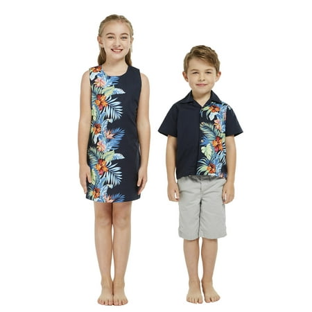 Matching Siblings Hawaiian Luau GIrl Tank Dress Boy Shirt Side Floral Orchid Paradise Navy
Matching Siblings Hawaiian Luau GIrl Tank Dress Boy Shirt Side Floral Orchid Paradise Navy