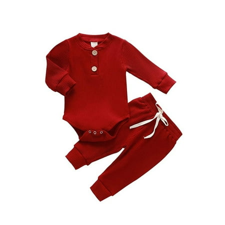 AvoDovA Infant Baby Knit Outfits Suits Buttons Round Neck Long Sleeve Romper Top+Elastic Long Pant Autumn 2 Piece Set
AvoDovA Infant Baby Knit Outfits Suits Buttons Round Neck Long Sleeve Romper Top+Elastic Long Pant Autumn 2 Piece Set