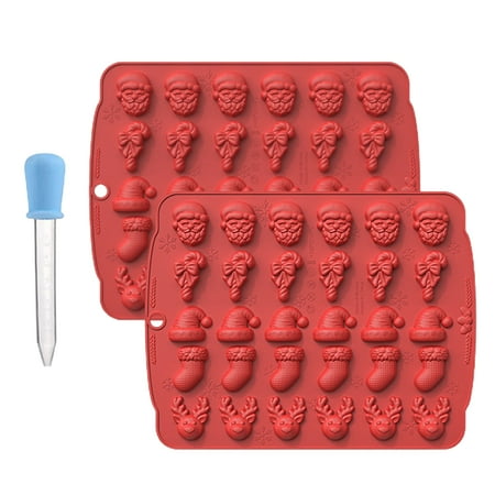 Manwang Food Grade Silicone Mold 2pcs Mini Christmas Cookie Molds Reusable Non-stick Silicone Baking Mold for Home Santa Claus Elk Shape
Manwang Food Grade Silicone Mold 2pcs Mini Christmas Cookie Molds Reusable Non-stick Silicone Baking Mold for Home Santa Claus Elk Shape