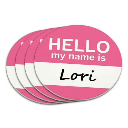Lori Hello My Name Is Coaster Set