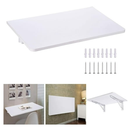 BULYAXIA Wall Mounted Floating Folding Desk Wooden PC Dining Drop Leaf Table 24 x16 50lbs Weight Capicity for Study White
BULYAXIA Wall Mounted Floating Folding Desk Wooden PC Dining Drop Leaf Table 24 x16 50lbs Weight Capicity for Study White