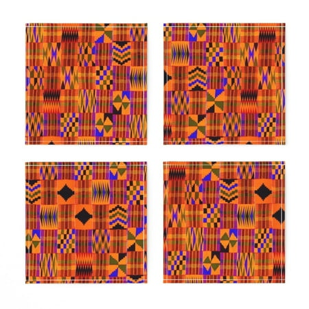 Linen Cotton Canvas Cocktail Napkins (Set of 4) - Bright Red Orange Traditional African Mudcloth Geometric Print Cloth Cocktail Napkins by Spoonflower
Linen Cotton Canvas Cocktail Napkins (Set of 4) - Bright Red Orange Traditional African Mudcloth Geometric Print Cloth Cocktail Napkins by Spoonflower