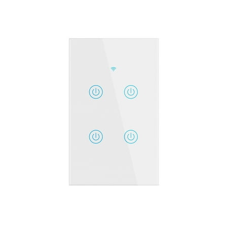 ASEER 1pc Tuya Smart Wifi Touch Light Switch US Standard 110- 240VAC Wall Switch 1/2/3/4 Gang Compatible With Alexa Google Home
ASEER 1pc Tuya Smart Wifi Touch Light Switch US Standard 110- 240VAC Wall Switch 1/2/3/4 Gang Compatible With Alexa Google Home