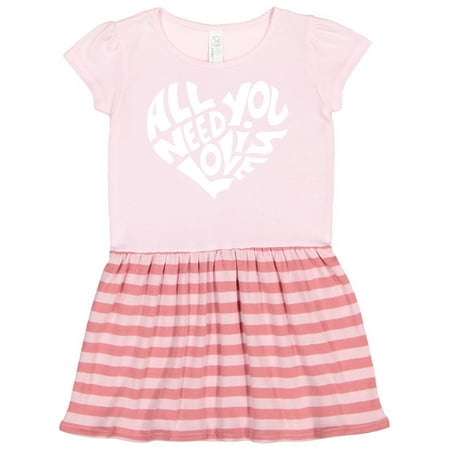 Inktastic All You Need is Love White Heart Shape Gift Toddler Girl Dress 
Inktastic All You Need is Love White Heart Shape Gift Toddler Girl Dress