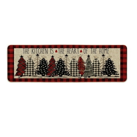 SDJMa Buffalo Plaid Xmas Tree Merry Christmas Kitchen Mats Winter Home Decor Low-Profile Kitchen Rugs for Floor - 59.1x15.7 Inch
SDJMa Buffalo Plaid Xmas Tree Merry Christmas Kitchen Mats Winter Home Decor Low-Profile Kitchen Rugs for Floor - 59.1x15.7 Inch