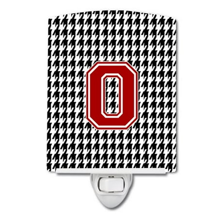 Letter O Monogram Houndstooth Black Ceramic Night Light 
Letter O Monogram Houndstooth Black Ceramic Night Light