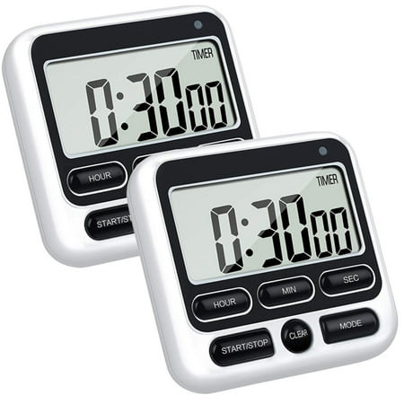 Digital Kitchen Timer with Large LCD Display Adjustable Volume Loud Alarm and Strong Magnet Classroom Timer (Black 2PCS)
Digital Kitchen Timer with Large LCD Display Adjustable Volume Loud Alarm and Strong Magnet Classroom Timer (Black 2PCS)