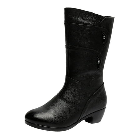 Staron Women Ankle Boots High Heel Casual Female Platform Wedge Heel Side Zip Mid-Calf Black Shoes
Staron Women Ankle Boots High Heel Casual Female Platform Wedge Heel Side Zip Mid-Calf Black Shoes