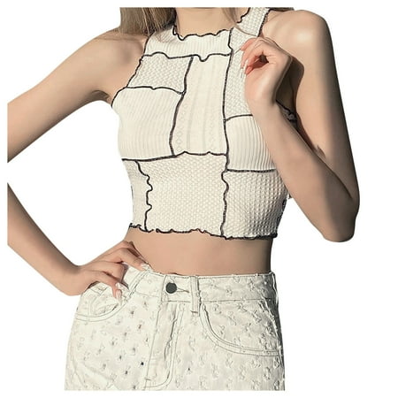 CYMMPU Women Clothing Women s Sexy Bustier Summer Shirts Round Neck Tank Cropped Tank Streetwear Sleeveless Cami Vest Slim Fit Crop Tops White
CYMMPU Women Clothing Women s Sexy Bustier Summer Shirts Round Neck Tank Cropped Tank Streetwear Sleeveless Cami Vest Slim Fit Crop Tops White