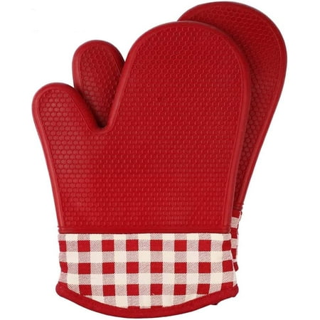 Heat Resistance Oven Gloves with Cotton Lining-Silicone Pot Holders for Kitchen.Cooking.Baking.Grilling.Barbecue. red. Large
Heat Resistance Oven Gloves with Cotton Lining-Silicone Pot Holders for Kitchen.Cooking.Baking.Grilling.Barbecue. red. Large