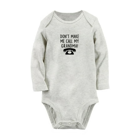 DON T MAKE ME CALL MY GRANDMA Funny Rompers Newborn Baby Unisex Bodysuits Infant Jumpsuits Toddler 0-12 Months Kids Long Sleeves Oufits (Gray 6-12 Months)
DON T MAKE ME CALL MY GRANDMA Funny Rompers Newborn Baby Unisex Bodysuits Infant Jumpsuits Toddler 0-12 Months Kids Long Sleeves Oufits (Gray 6-12 Months)