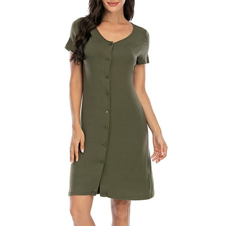 Monfince Women Sleepwear Short Sleeve Nightgown Button Down Nightshirt Pajamas Women Stretchy Soft Nightdress S-XXL
Monfince Women Sleepwear Short Sleeve Nightgown Button Down Nightshirt Pajamas Women Stretchy Soft Nightdress S-XXL