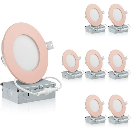 QPlus 4inch LED Recessed Lights Aluminum Body Warm White Dimmable 3000K 8 Pack (Detachable Pink Trim)
QPlus 4inch LED Recessed Lights Aluminum Body Warm White Dimmable 3000K 8 Pack (Detachable Pink Trim)