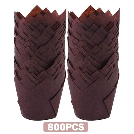 800pcs Tulip Cupcake Liners Baking Cups Muffin Liner Grease-Proof Paper Cupcake Wrappers for Wedding Birthday Party(coffee)
800pcs Tulip Cupcake Liners Baking Cups Muffin Liner Grease-Proof Paper Cupcake Wrappers for Wedding Birthday Party(coffee)