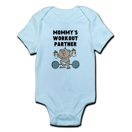 CafePress - Mommys Workout Partner Body Suit - Baby Light Bodysuit