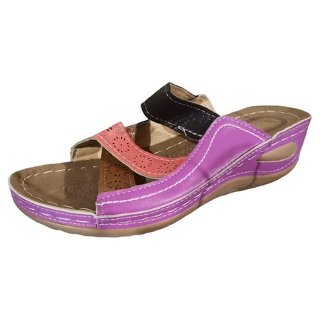 Eudgs Ladies Summer Casual Colorblocking Belt Splicing Hollow Slope Heel Beach Large Size Sandals Slippers Supportive Sandals for Women Leopard Sandals for Women Size 11 Size 11 Sandals Women Wide
Eudgs Ladies Summer Casual Colorblocking Belt Splicing Hollow Slope Heel Beach Large Size Sandals Slippers Supportive Sandals for Women Leopard Sandals for Women Size 11 Size 11 Sandals Women Wide