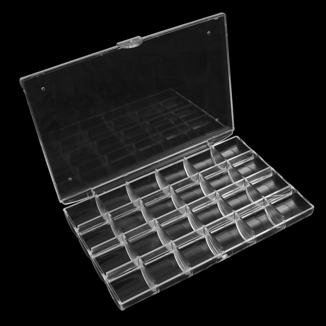 Plastic 24 Slots Display Storage Case Box Organizer Conatiner Clear