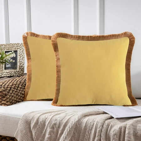 16x16Throw Pillow Covers 16x16 Set of 2 Farmhouse Pillow Cover with Tassels Square Decorative Pillow Cover for Couch Sofa Bed Yellow
16x16Throw Pillow Covers 16x16 Set of 2 Farmhouse Pillow Cover with Tassels Square Decorative Pillow Cover for Couch Sofa Bed Yellow