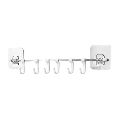 6 Hooks Kitchen Rail Rack Wall Mount No Drilling Utensil Hanging Rack Bathroom Organizer Hanger Removable Hooks Coffee Mug Cups
6 Hooks Kitchen Rail Rack Wall Mount No Drilling Utensil Hanging Rack Bathroom Organizer Hanger Removable Hooks Coffee Mug Cups