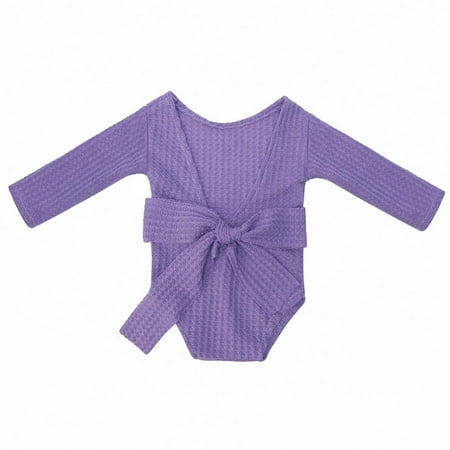Newborn Baby Knit Long Sleeves Backless Jumpsuits Lace-up Bow Romper Outfits Photography Clothing Prop
Newborn Baby Knit Long Sleeves Backless Jumpsuits Lace-up Bow Romper Outfits Photography Clothing Prop