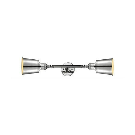 Polished Chrome Tone Bathroom Vanity 5 Wide Steel/Cast Brass Medium Base 2 Light Fixture
Polished Chrome Tone Bathroom Vanity 5 Wide Steel/Cast Brass Medium Base 2 Light Fixture