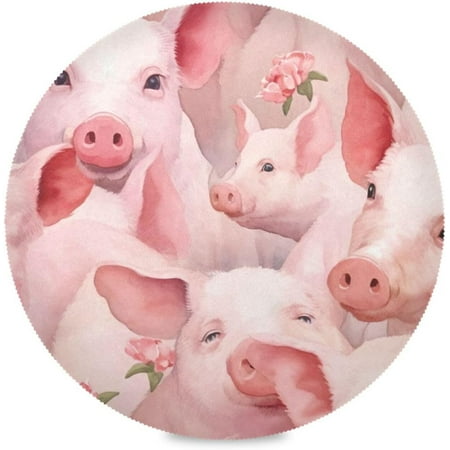 Tangkunup Pig Round Placemats Set of 1 Heat Resistant Washable Polyester Placemats for Kitchen Dining Table Decoration
Tangkunup Pig Round Placemats Set of 1 Heat Resistant Washable Polyester Placemats for Kitchen Dining Table Decoration