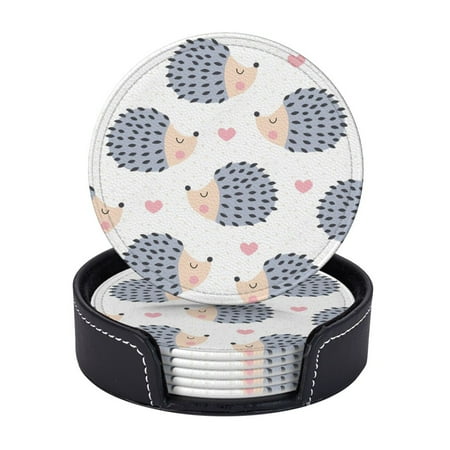 6 Pcs Leather Coasters Cute Hedgehog Coasters For Drinks Cup Mat Pad Housewarming Gift Ideal For Home Decor
6 Pcs Leather Coasters Cute Hedgehog Coasters For Drinks Cup Mat Pad Housewarming Gift Ideal For Home Decor