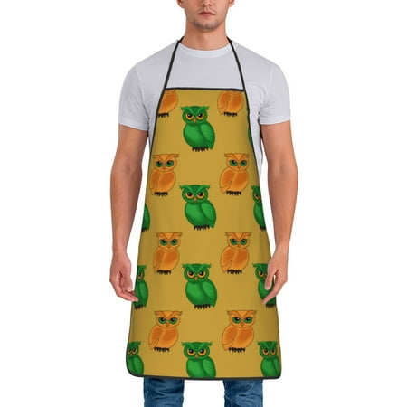 Adjustable Bib Apron - Orange Green Owl Waterdrop Resistant Cooking Apron Kitchen Aprons for Men Women
Adjustable Bib Apron - Orange Green Owl Waterdrop Resistant Cooking Apron Kitchen Aprons for Men Women